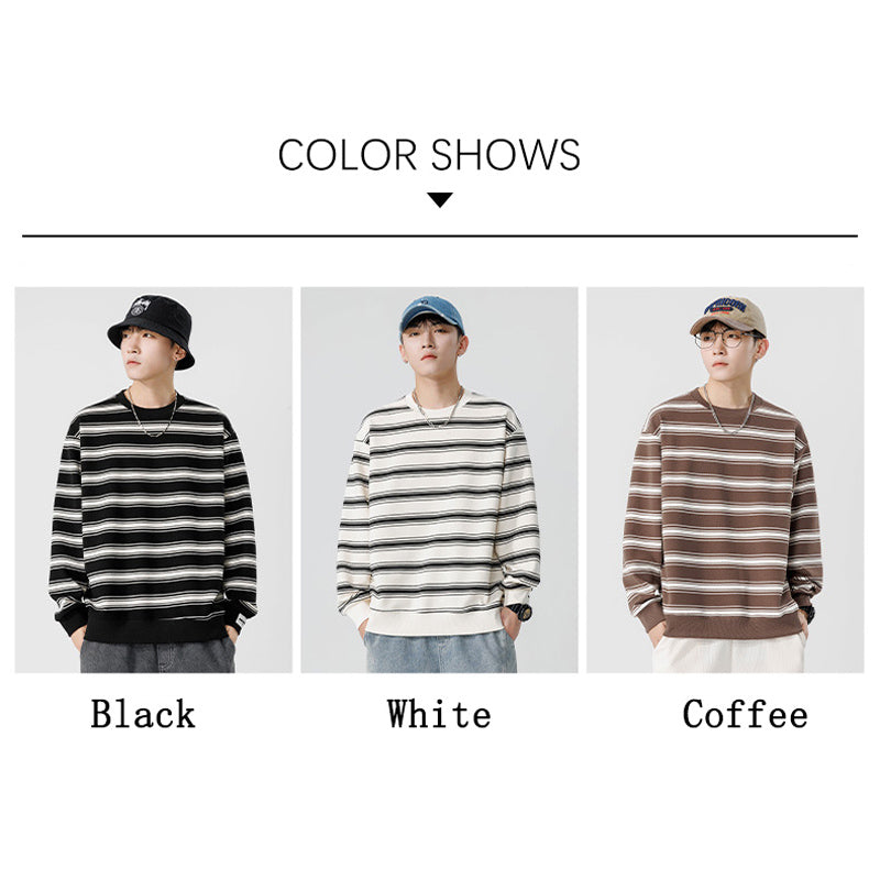 men's striped sweatshirt, view 8 - MRSLM