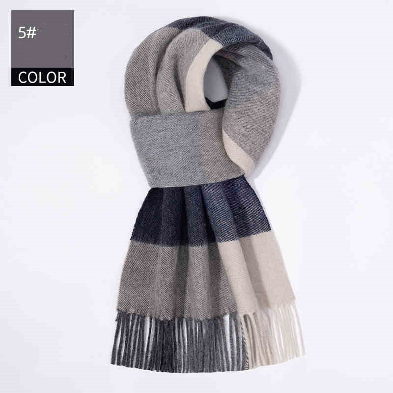 Men's plaid wool scarf, view 24 - MRSLM