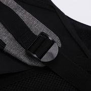 reflective men's backpack with lock, view 8 - MRSLM