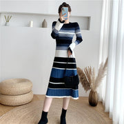 striped knitted dress, view 4 - MRSLM