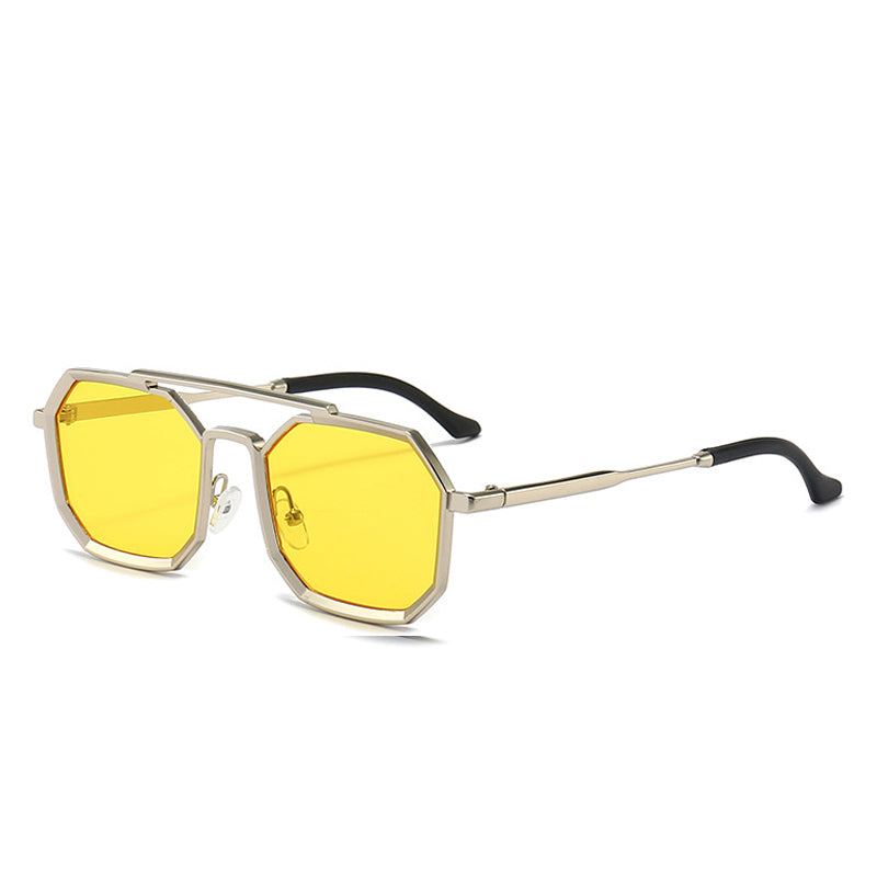 polygonal double bridge sunglasses, view 5 - MRSLM
