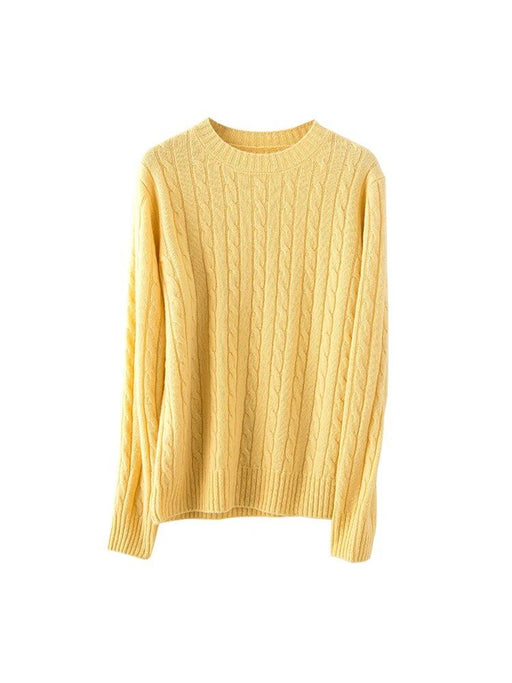 Women's wool crew neck pullover, view 8 - MRSLM