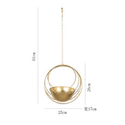 iron hanging flower pot, view 3 - MRSLM