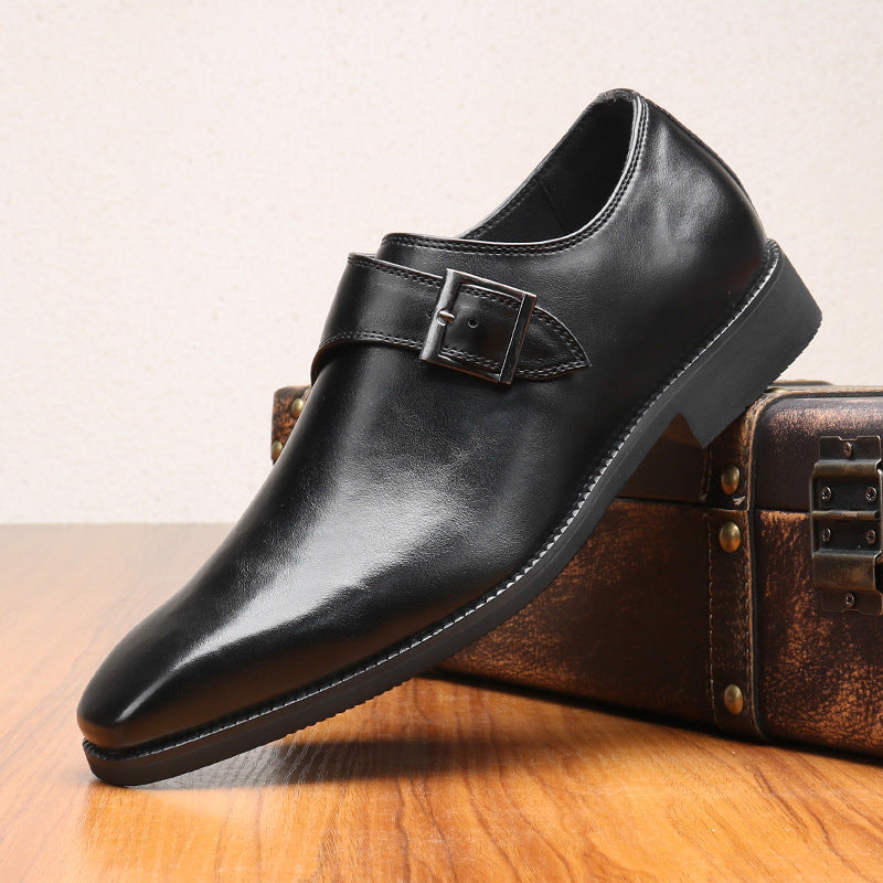 luxury casual leather dress shoes, view 4 - MRSLM