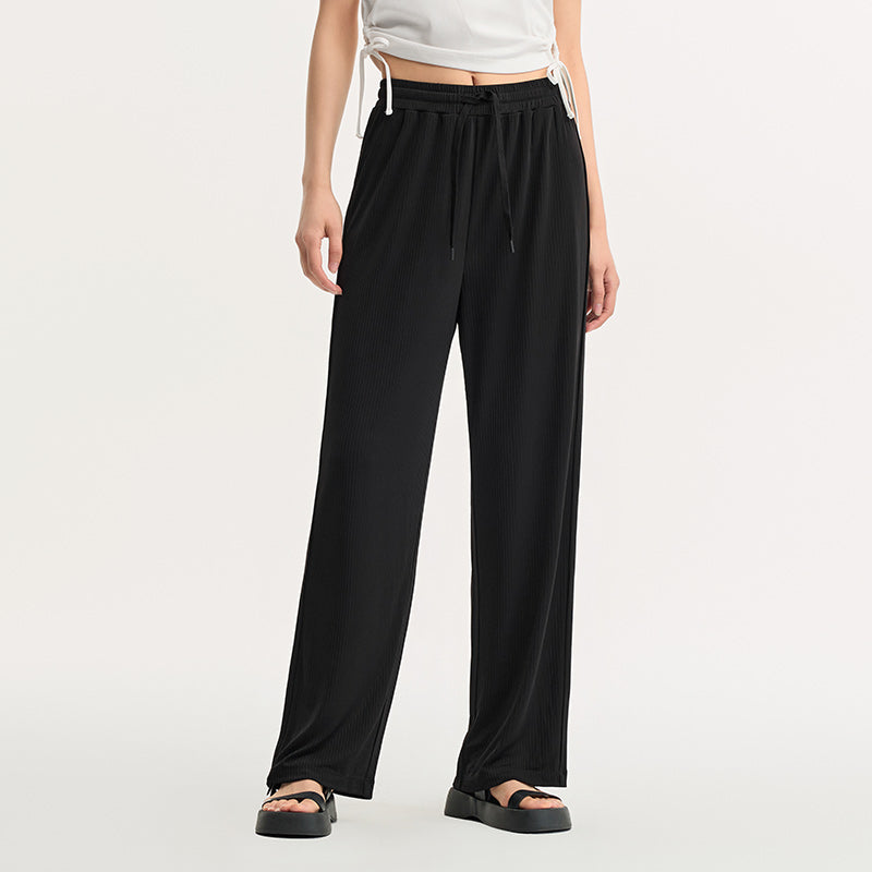 wide-leg drawstring trousers, view 4 - MRSLM
