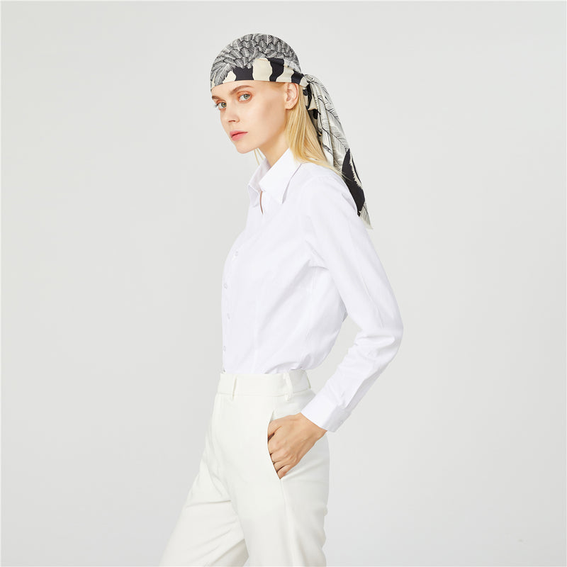 90cm silk blend square scarf, view 9 - MRSLM