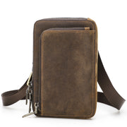retro cowhide phone bag, view 2 - MRSLM