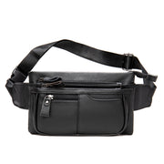 cowhide cross body chest bag for men, view 4 - MRSLM
