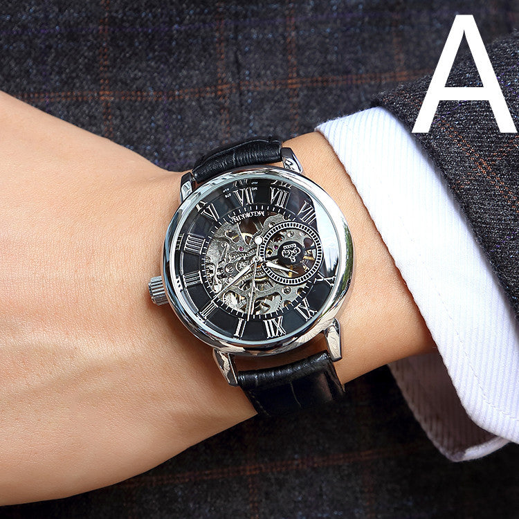 men's automatic hollow watch, view 6 - MRSLM