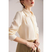 Long sleeve silk blouse for women, view 27 - MRSLM