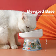 elevated ceramic cat bowl, view 8 - MRSLM