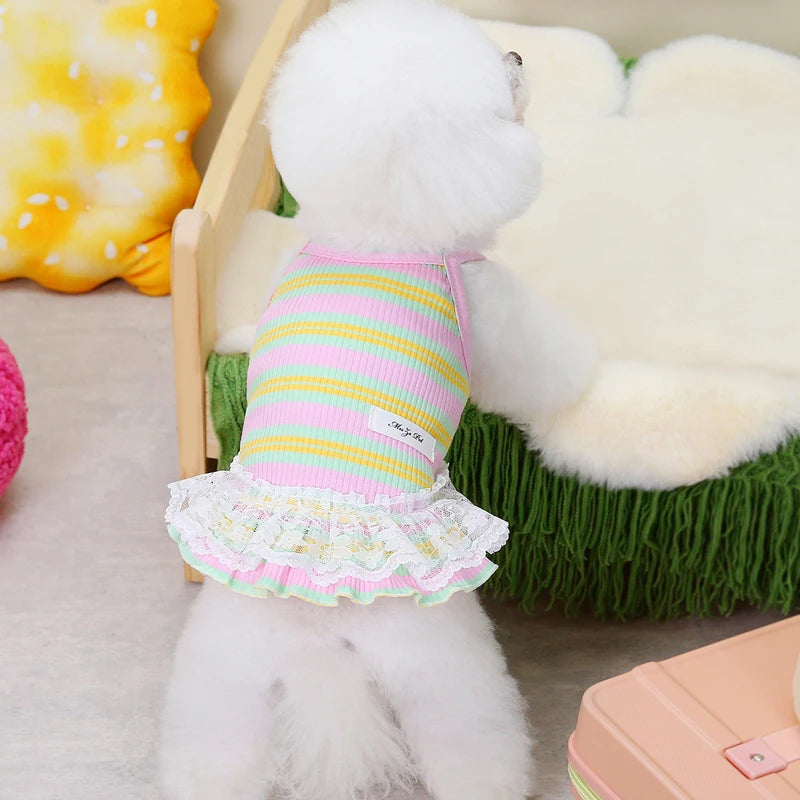 striped dog dress, view 3 - MRSLM