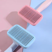 pet grooming brush with steel comb, view 11 - MRSLM