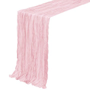 boho cheesecloth table runner, view 3 - MRSLM
