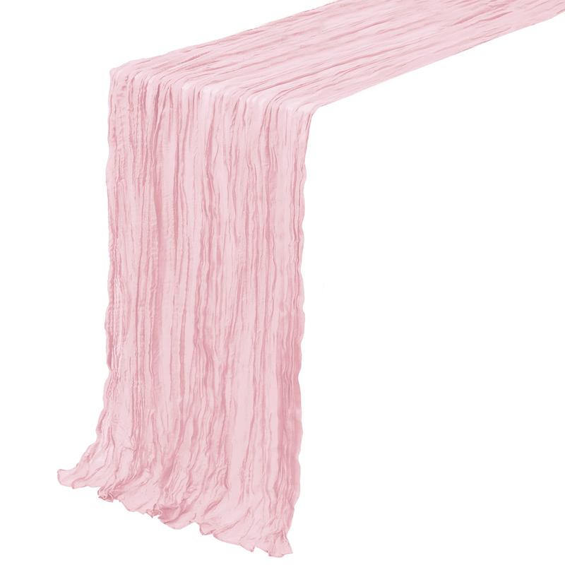 boho cheesecloth table runner, view 3 - MRSLM