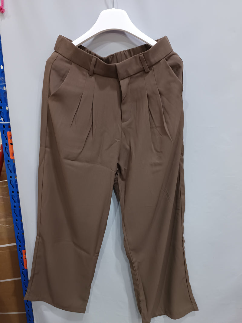 Women's high waist wide leg trousers, view 10 - MRSLM