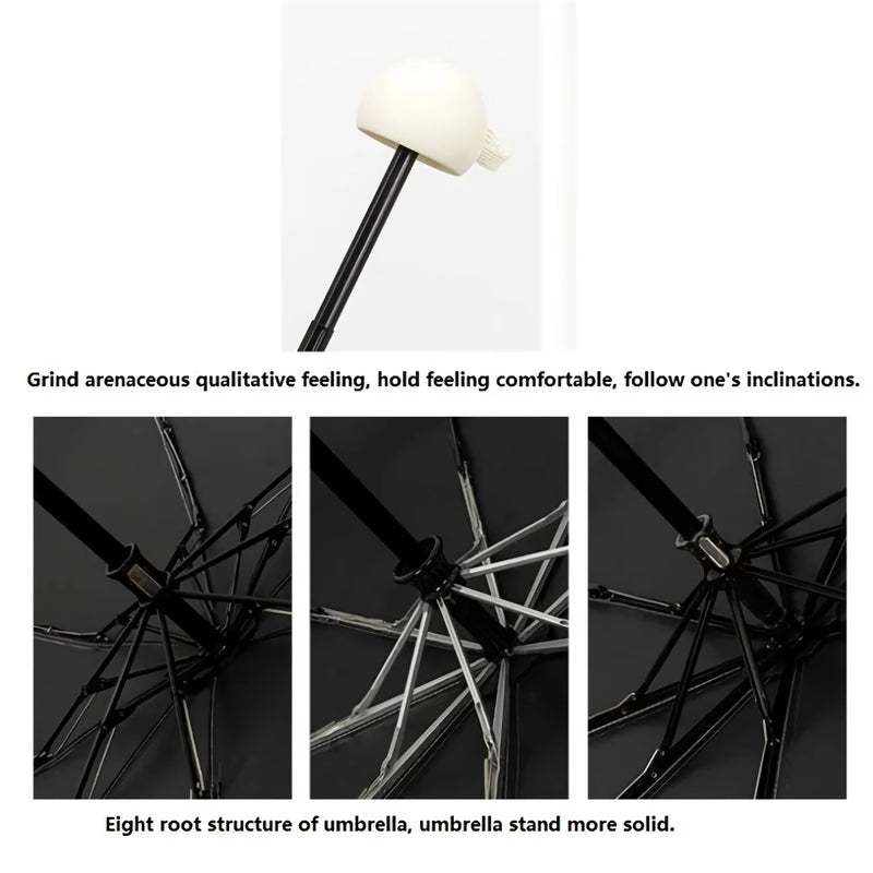 compact five-fold mini travel umbrella, view 4 - MRSLM