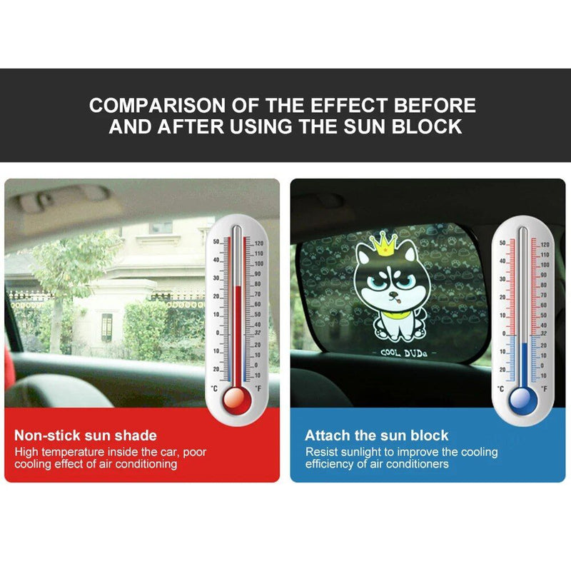 cartoon animal car window sunshades, view 12 - MRSLM