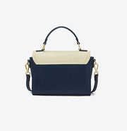elegant women's split leather flap shoulder bag, view 10 - MRSLM