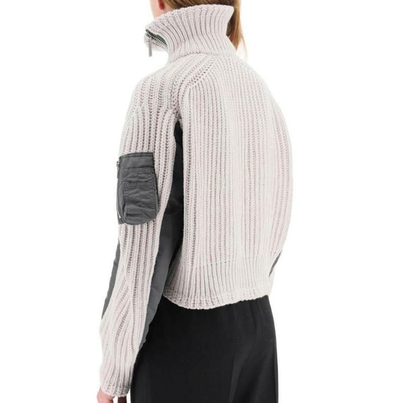 women's rib knit jacket, view 4 - MRSLM