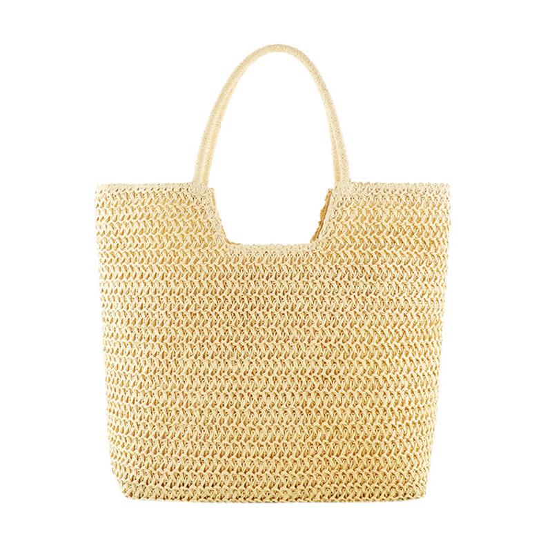 straw woven shoulder bag, view 2 - MRSLM