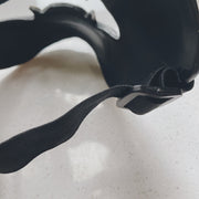 black resin concave cosplay mask, view 4 - MRSLM