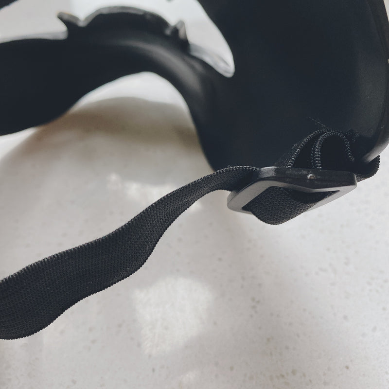 black resin concave cosplay mask, view 4 - MRSLM