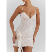 White lace mini dress, view 2 - MRSLM