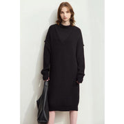 women's midi knitted dress, view 2 - MRSLM