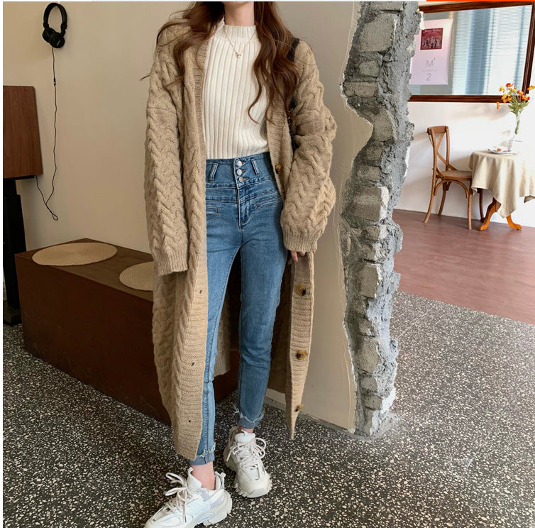 women's mid-length baggy cardigan coat, view 4 - MRSLM