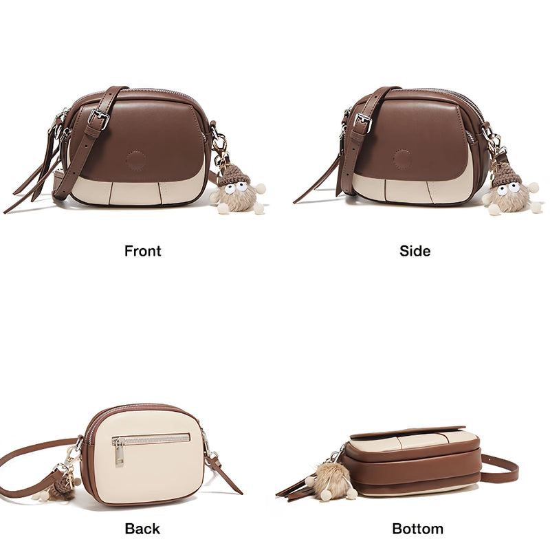 split leather crossbody bag, view 5 - MRSLM