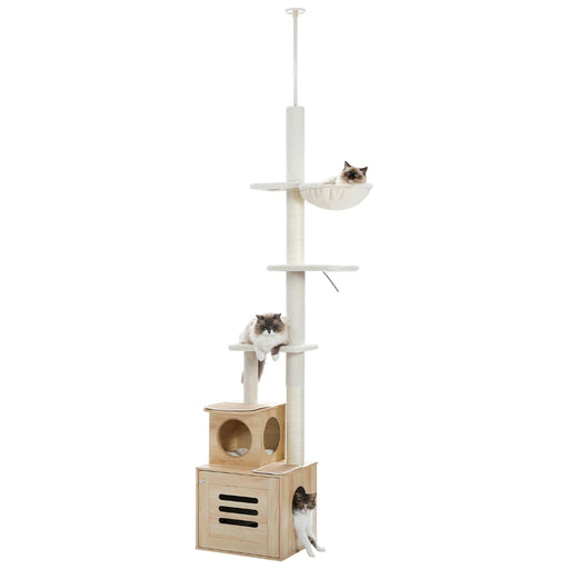 adjustable tall cat tree, view 2 - MRSLM