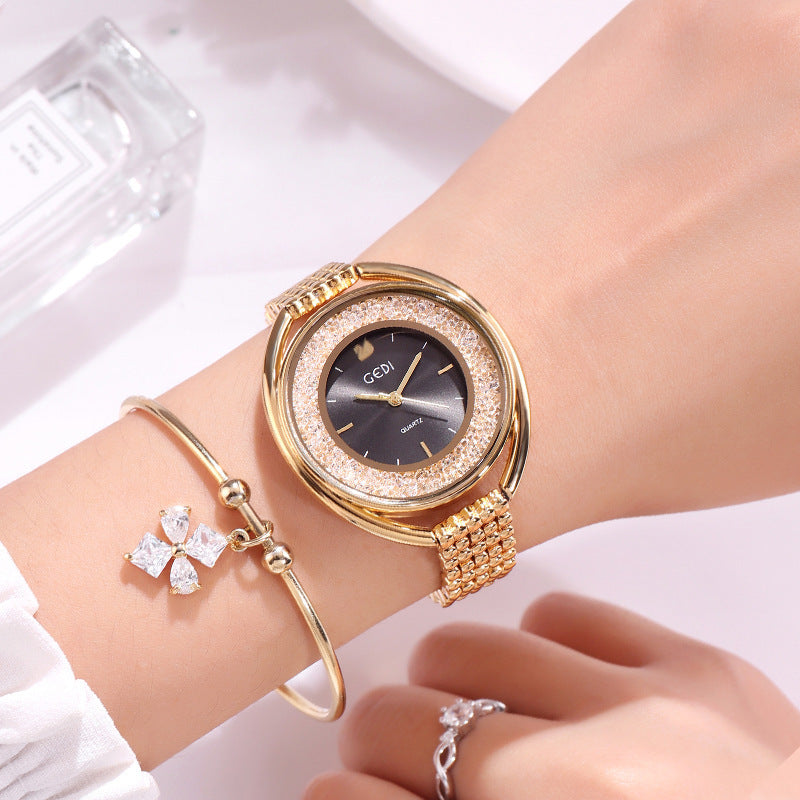 women's diamond quartz watch, view 6 - MRSLM