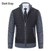 Men's stand collar knit sweater jacket, view 2 - MRSLM