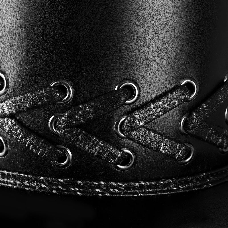 Punk skull black top hat, view 6 - MRSLM
