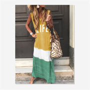 women's long cotton vest dress, view 2 - MRSLM