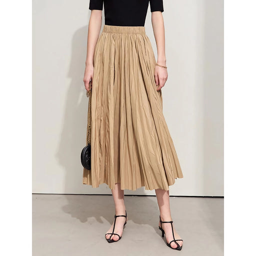 pleated a-line skirt, view 2 - MRSLM