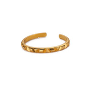 handmade gold-tone geometric cuff bracelet, view 2 - MRSLM