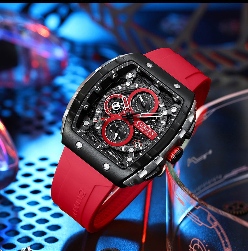 men's six-hand quartz sports watch, view 6 - MRSLM
