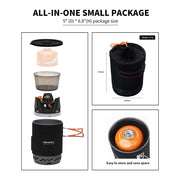 compact camping gas stove, view 9 - MRSLM