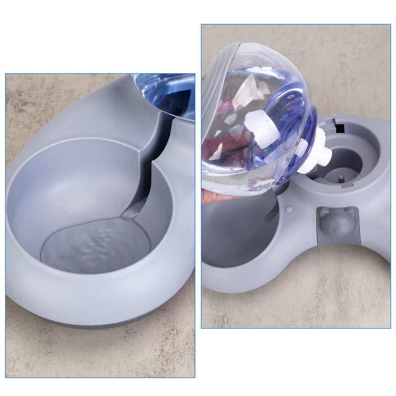 Automatic water dispenser and double cat bowl set, view 5 - MRSLM