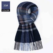 Men's plaid wool scarf, view 4 - MRSLM