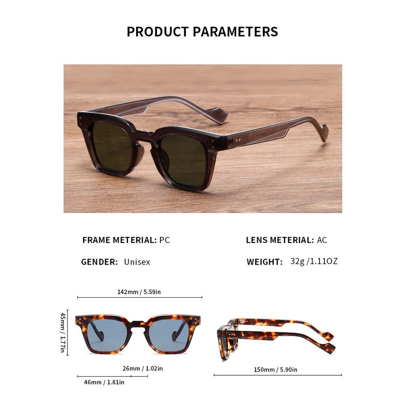 retro square sunglasses, view 10 - MRSLM