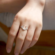 lucky horseshoe gold-plated silver ring, view 2 - MRSLM