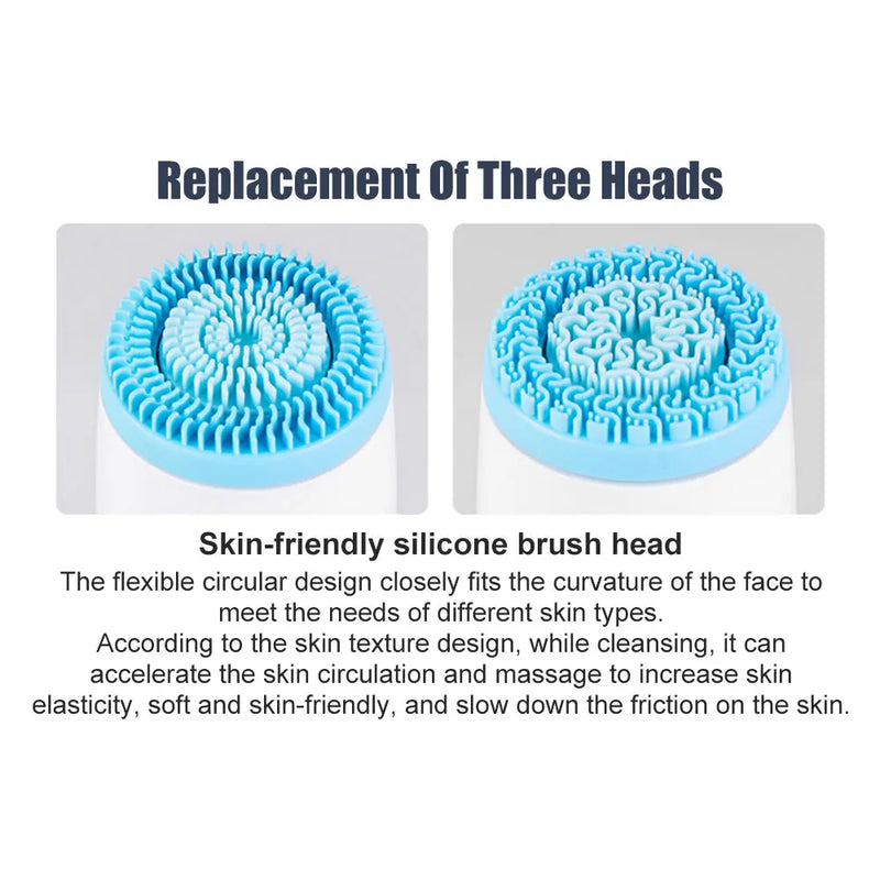 3-in-1 ultrasonic facial cleansing brush, view 5 - MRSLM