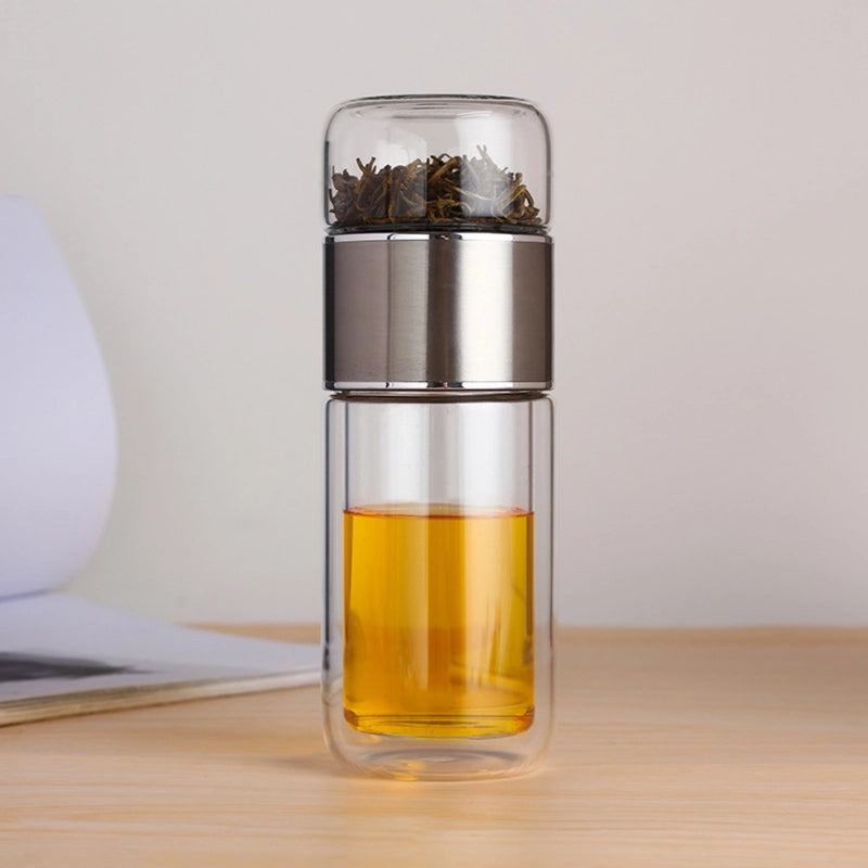 borosilicate glass tea infuser water bottle, view 4 - MRSLM
