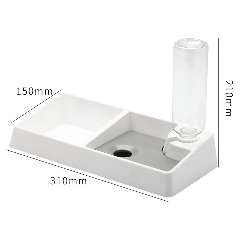 pet double bowl with water dispenser, view 7 - MRSLM