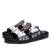 men's retro cowhide slippers, view 3 - MRSLM