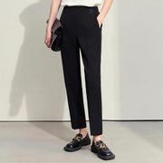 women's woven straight pants with embroidery - MRSLM