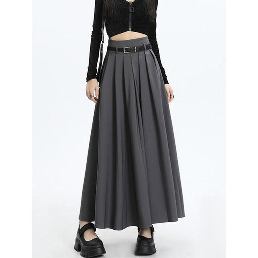 Pleated maxi skirt with pockets, view 2 - MRSLM